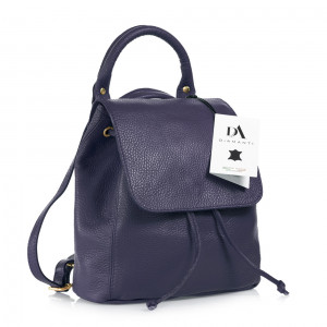 Rucsac dama din piele naturala DiAmanti Umberto Violet Inchis
